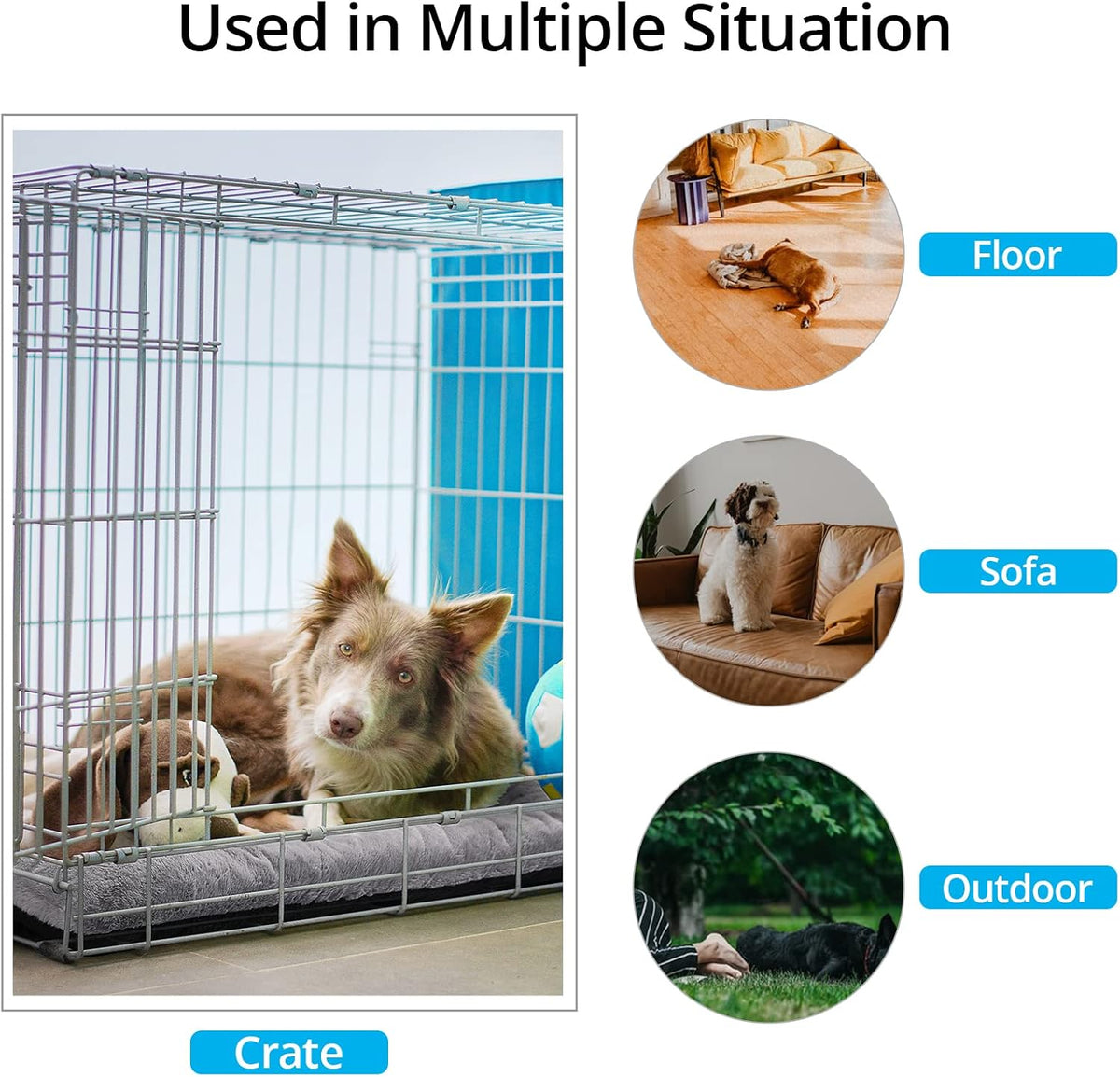Dog Beds Crate Pad for Medium Dogs Fit Metal Dog Kennel,Ultra Soft Puppy Bed Washable & Anti-Slip