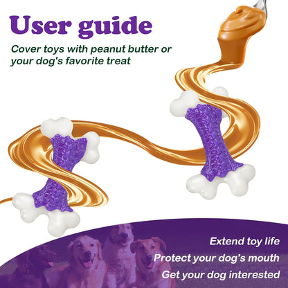 Tough Dog Toys (2 Pack), Dog Toys for Aggressive Chewers Breed, Aggressive Chew Toys for Large