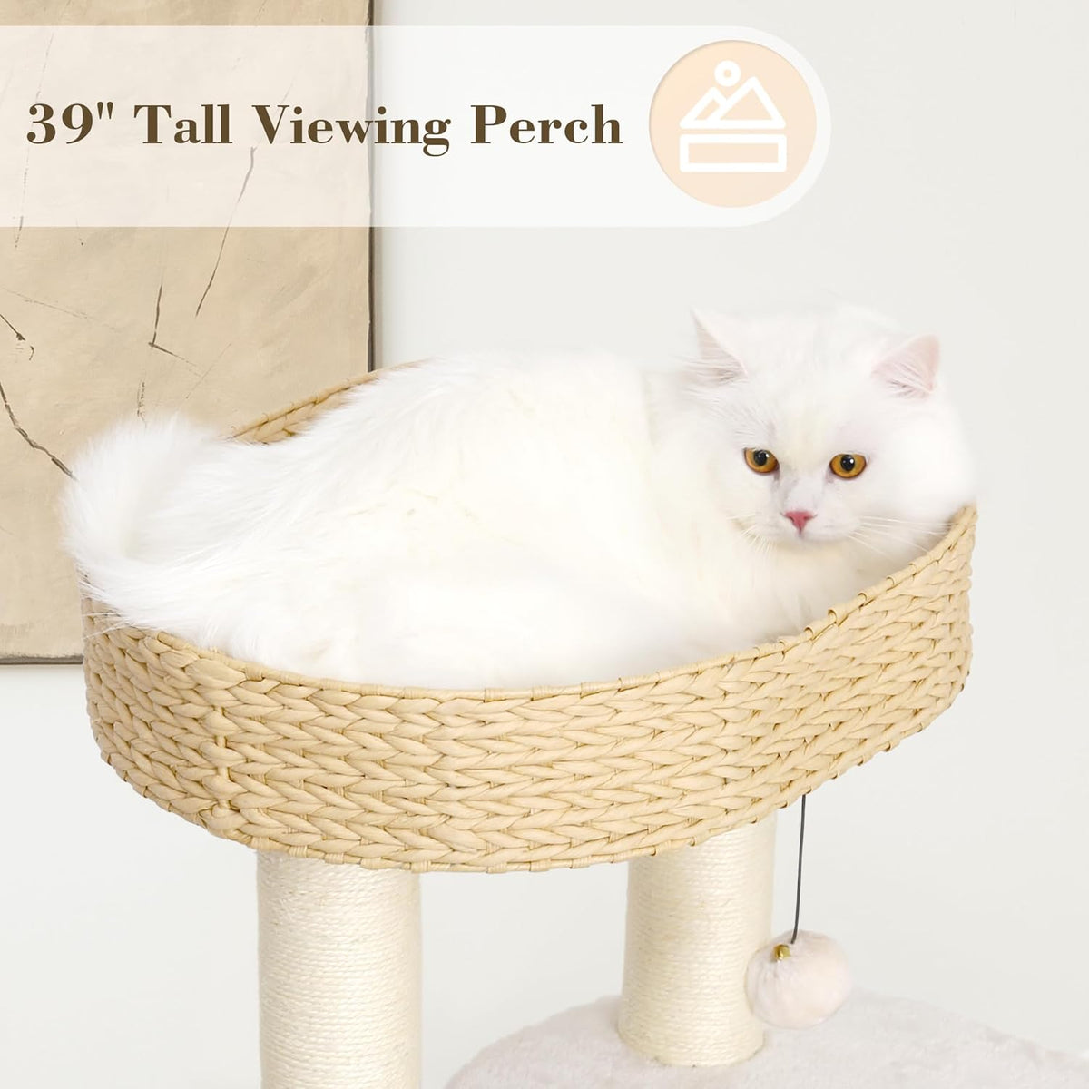 KAMABOKO Modern Cat Tree, 39" Tall Cat Trees for Kittens Climb Play & Rest, Cat-Tree for Indoor