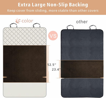 F-color SUV Cargo Liner for Dogs, Water Resistant Pet Cargo Cover Dog Seat Cover Mat for SUVs