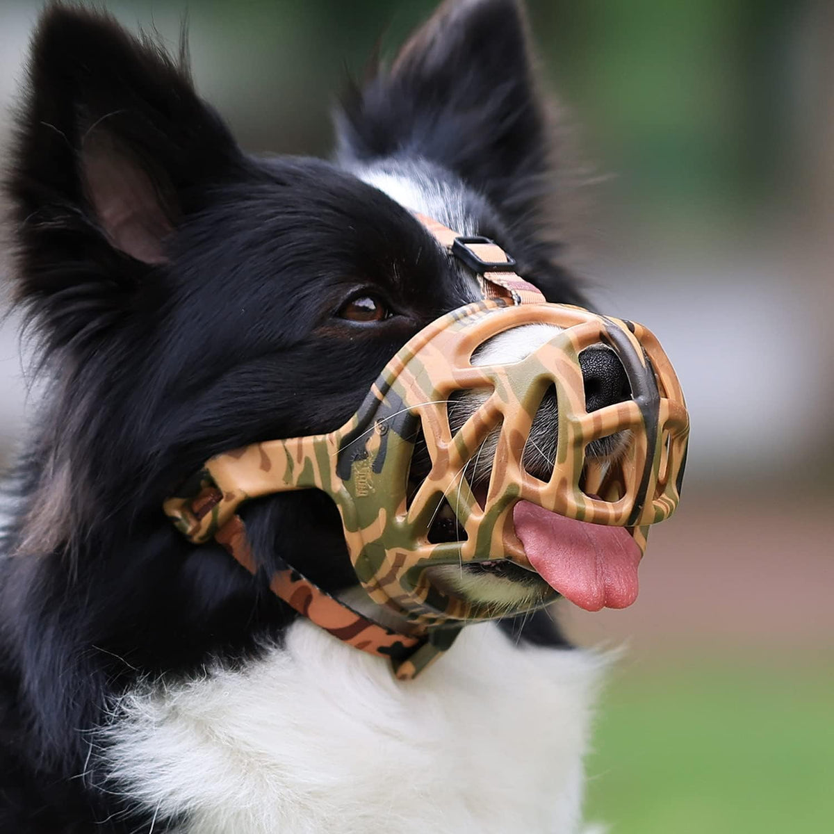 Dog Muzzle, Printed Basket Muzzle for Small Medium Large Dogs Dachshund, Beagle, German Shepherd