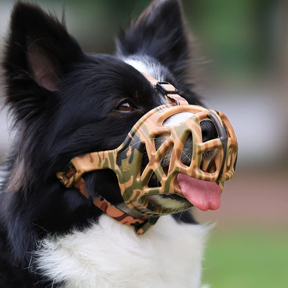 Dog Muzzle, Printed Basket Muzzle for Small Medium Large Dogs Dachshund, Beagle, German Shepherd