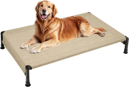 Veehoo Cooling Outdoor Dog Bed, Heavy Duty Elevated Pet Bed with Washable & Breathable Teslin Mesh