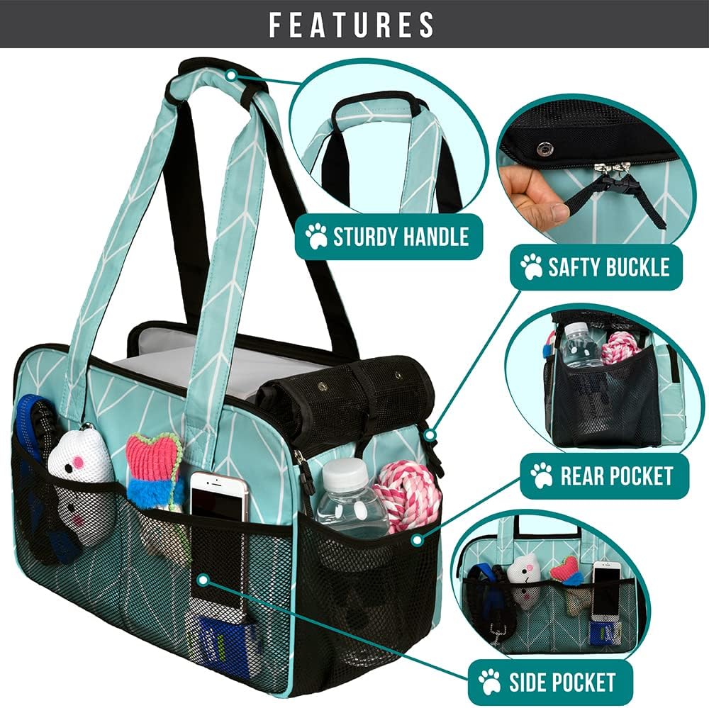 PetAmi Small Dog Purse Carrier, Soft-Sided Pet Carrier Bag with Pockets, Portable Puppy Cat Travel