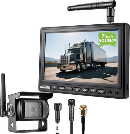 Wireless Backup Camera for Trucks VMW7 high Definition 1080P 7??IPS Monitor System,High-Speed