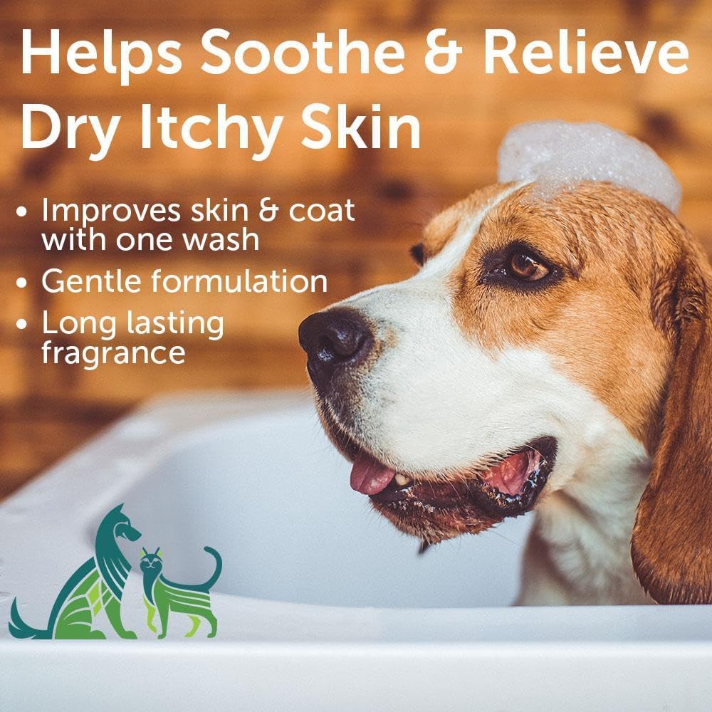 Nootie Aloe&Oatmeal Pet Shampoo for Sensitive Skin-Long lasting Cucumber Melon Shampoo-Helps