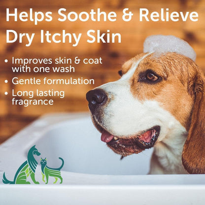 Nootie Aloe&Oatmeal Pet Shampoo for Sensitive Skin-Long lasting Cucumber Melon Shampoo-Helps