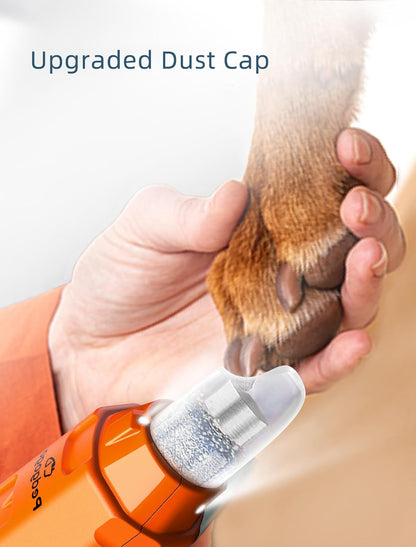 Dog Nail Grinder Super Quiet 45 db 6-Speed Pet Nail Grinder with 2 LED Lights 12000RPM & 3 Grinding