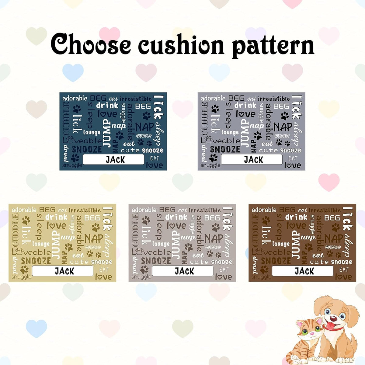 Personalized Dog Cat Feeding Mat Custom Pet Food Mat Waterproof Non-Slip Customized Puppy Name