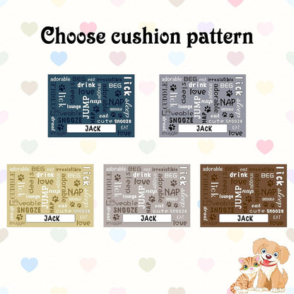 Personalized Dog Cat Feeding Mat Custom Pet Food Mat Waterproof Non-Slip Customized Puppy Name
