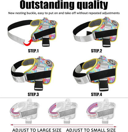 Bolux Dog Harness, No-Pull Reflective Dog Vest, Breathable Adjustable Pet Harness with Handle for