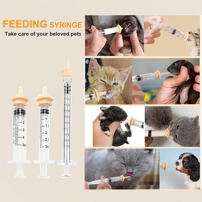 Pet Feeder Syringe, Newborn Animal Feeder Syringe Pet Feeding Nursing Syringe Silicone Feeding