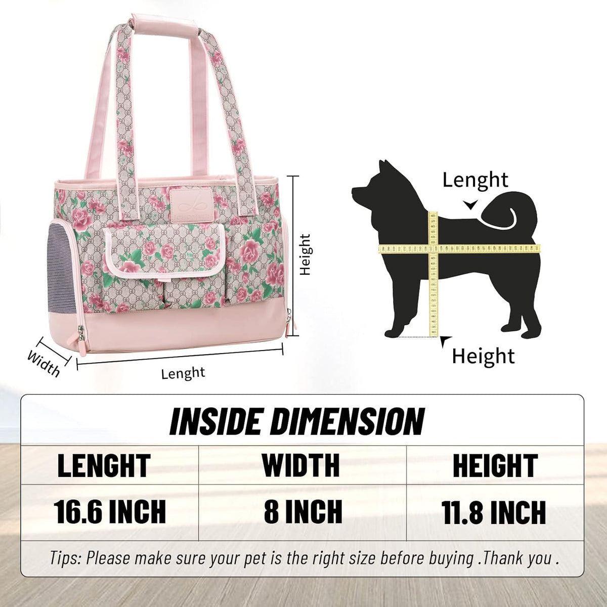 Dog Carrier, Cat Carrier, Pet Carrier, Foldable Waterproof Premium PU Leather Oxford Cloth Dog