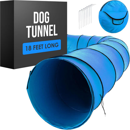 Houseables Dog Tunnel, Dog Agility Tunnel, Agility Equipment, Puppy Obstacle Course, Pet