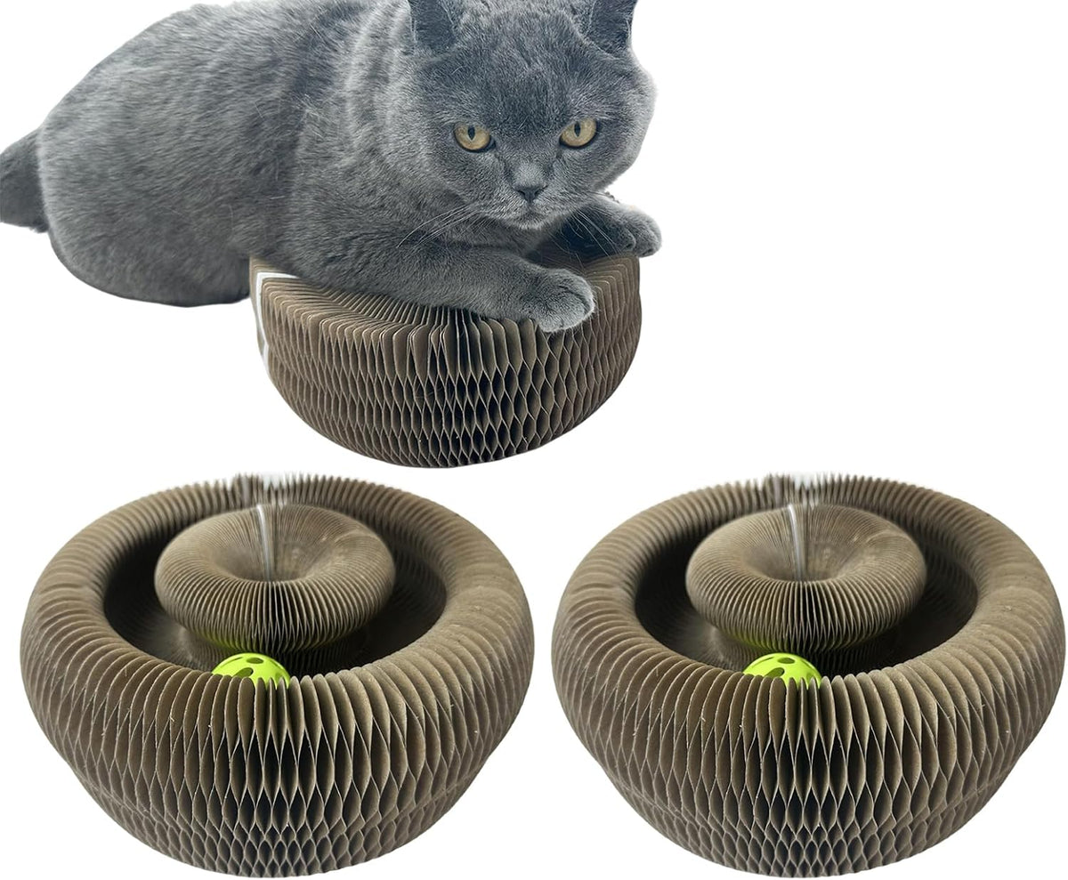 Magic Accordion Cat Scratching Board - Interactive Toy for Bored Indoor Cats, Fun & Durable Cat