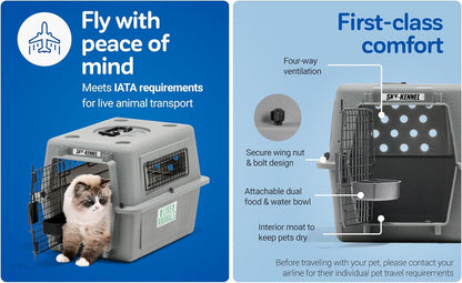 Petmate Sky Kennel - For Air and Travel, Airline Approved Dog Crate for Pets 90-125 lbs, Heavy Duty