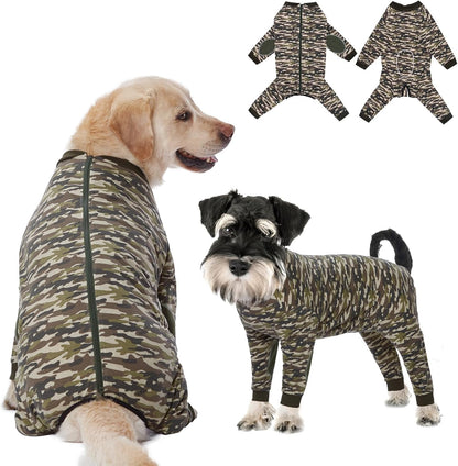 Yeapeeto Dog Onesie Surgery Recovery Suit for Large Medium Bodysuit Dogs Pajamas PJS Full Body for