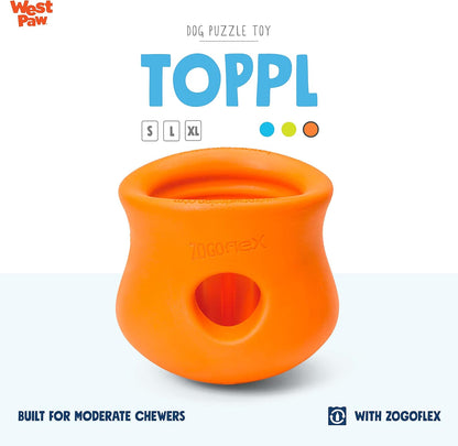 West Paw Zogoflex Toppl Treat Dispensing Dog Toy Puzzle – Interactive Chew Toys for Dogs – Dog Toy