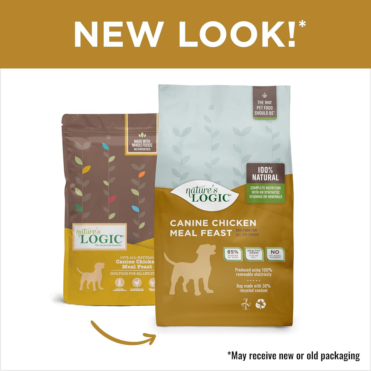 NATURE'S LOGIC Dry Dog Food - 100% Natural - No Synthetics - for All Ages, Sizes, Breeds - Free