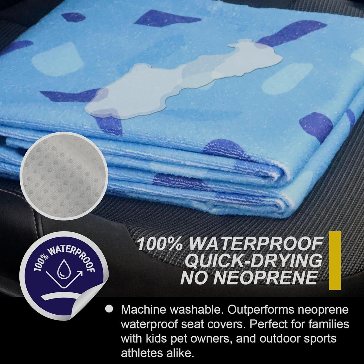 Back Seat Cover for Car Trucks Van SUV,Waterproof Rear Bench Towel Seat Covers for Dogs and