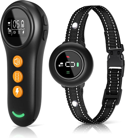 XDX 2-in-1 Dog Shock Collar & Bark Collar – 3300FT Dog Training Collar with Remote, Automatic