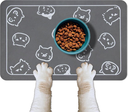 YCT Cat Food Mat for Pet Dog Food Mat, Cat Mat for Food and Water, Cat Feeding Mat Pet Dog Cat Bowl