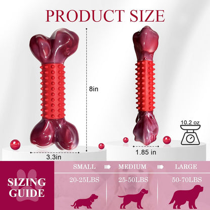 Apasiri Tough Dog Toys for Aggressive Chewers Large Breed, 2-Pack Dogs Chew Toys for Large Medium