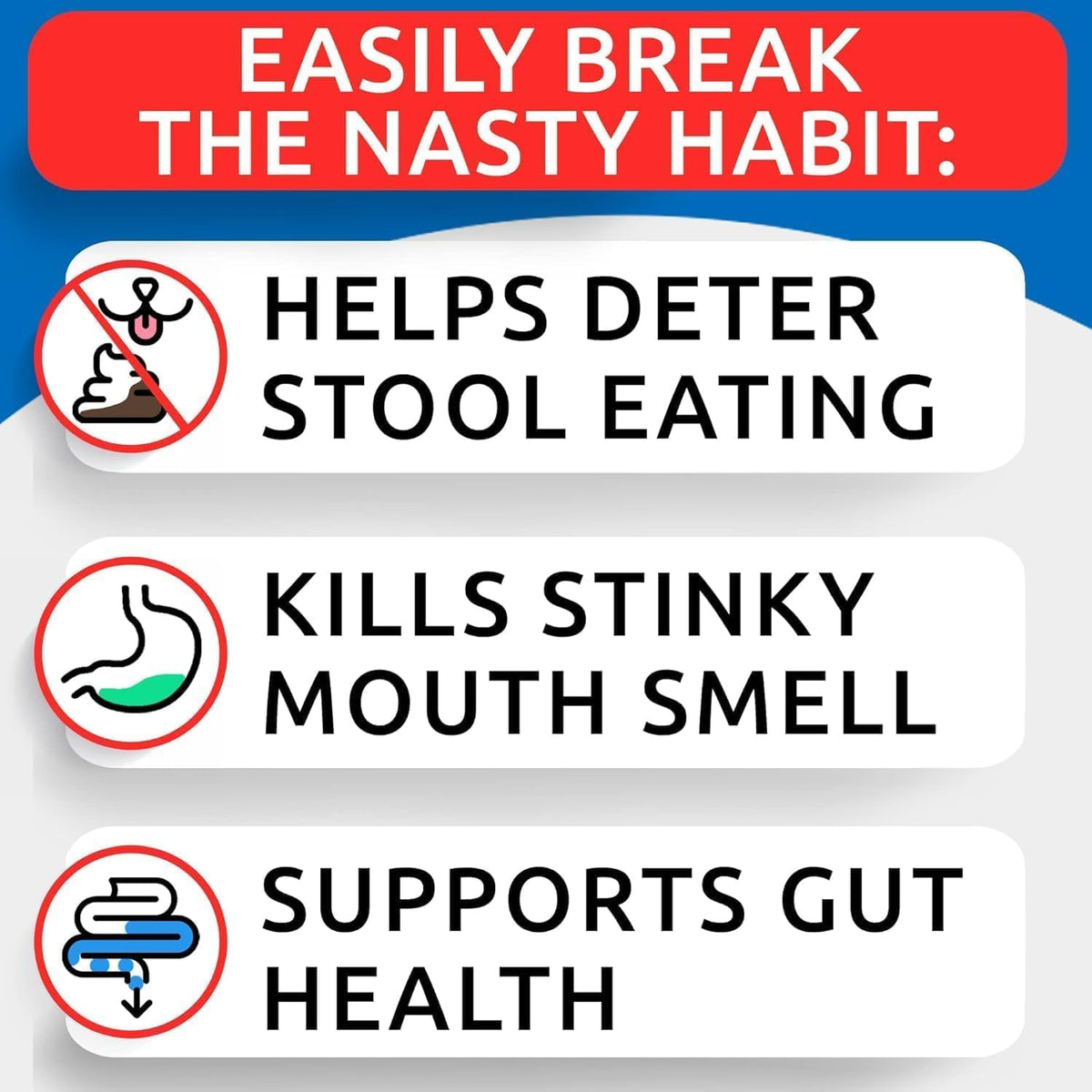 No Poo Chews for Dogs - Coprophagia & Stool Eating Deterrent with Probiotics, Digestive Enzymes &