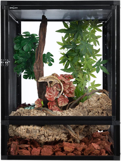 REPTI ZOO 18" x 18" x 24" Front Opening Chameleon Cage with 3-Sided Metal Mesh, 34 Gallon Screen