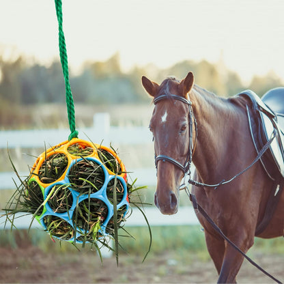 Besimple 2 Pack Horse Treat Ball Hay Feeder Toy, Goat Feeder Ball Hanging Feeding Toy for Horse