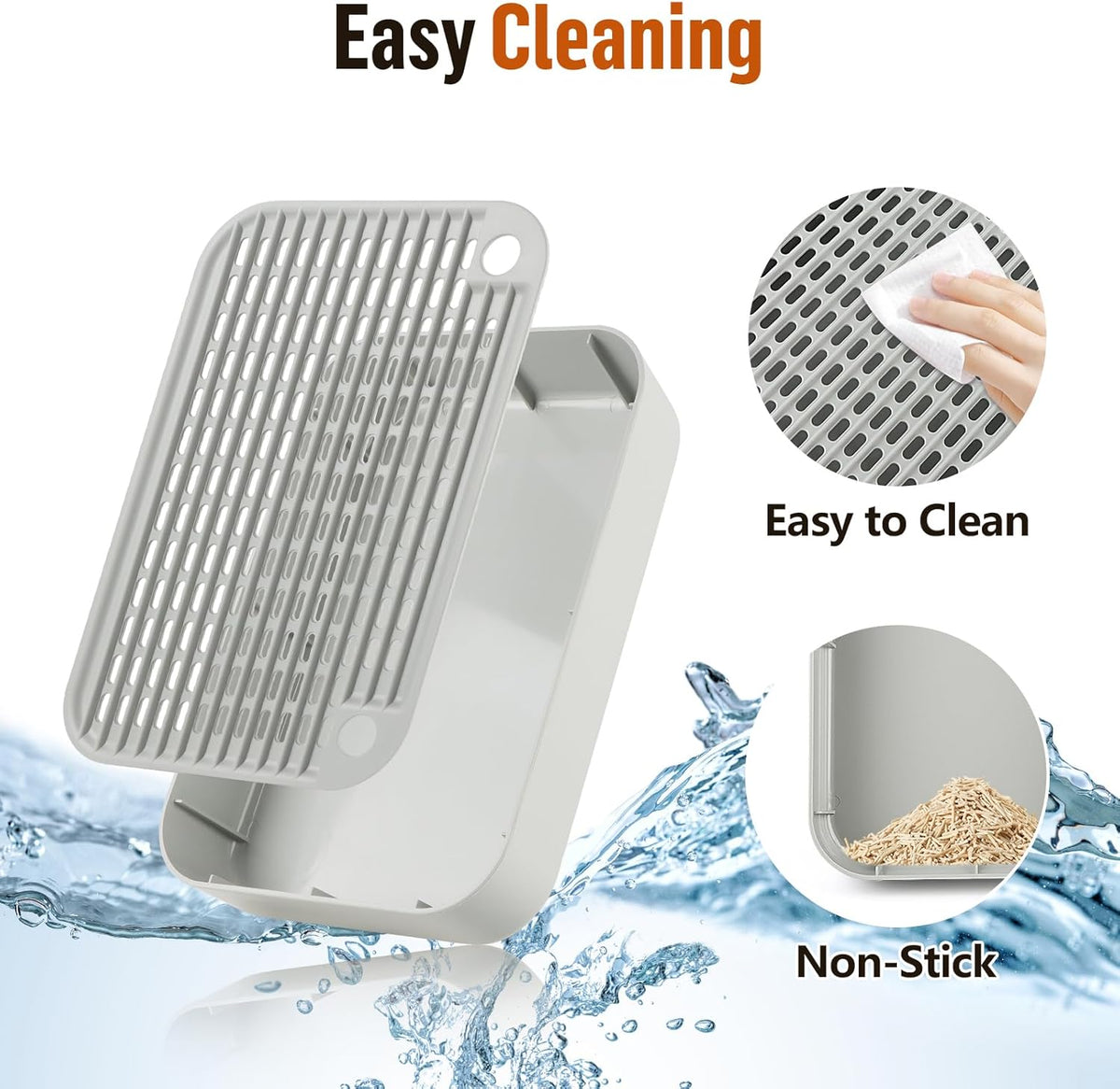 Cat Litter Box Ramp Mat with Filter Function, Cat Step Pedal Stool for Self-Cleaning Litter Box