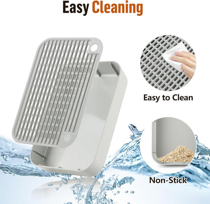 Cat Litter Box Ramp Mat with Filter Function, Cat Step Pedal Stool for Self-Cleaning Litter Box