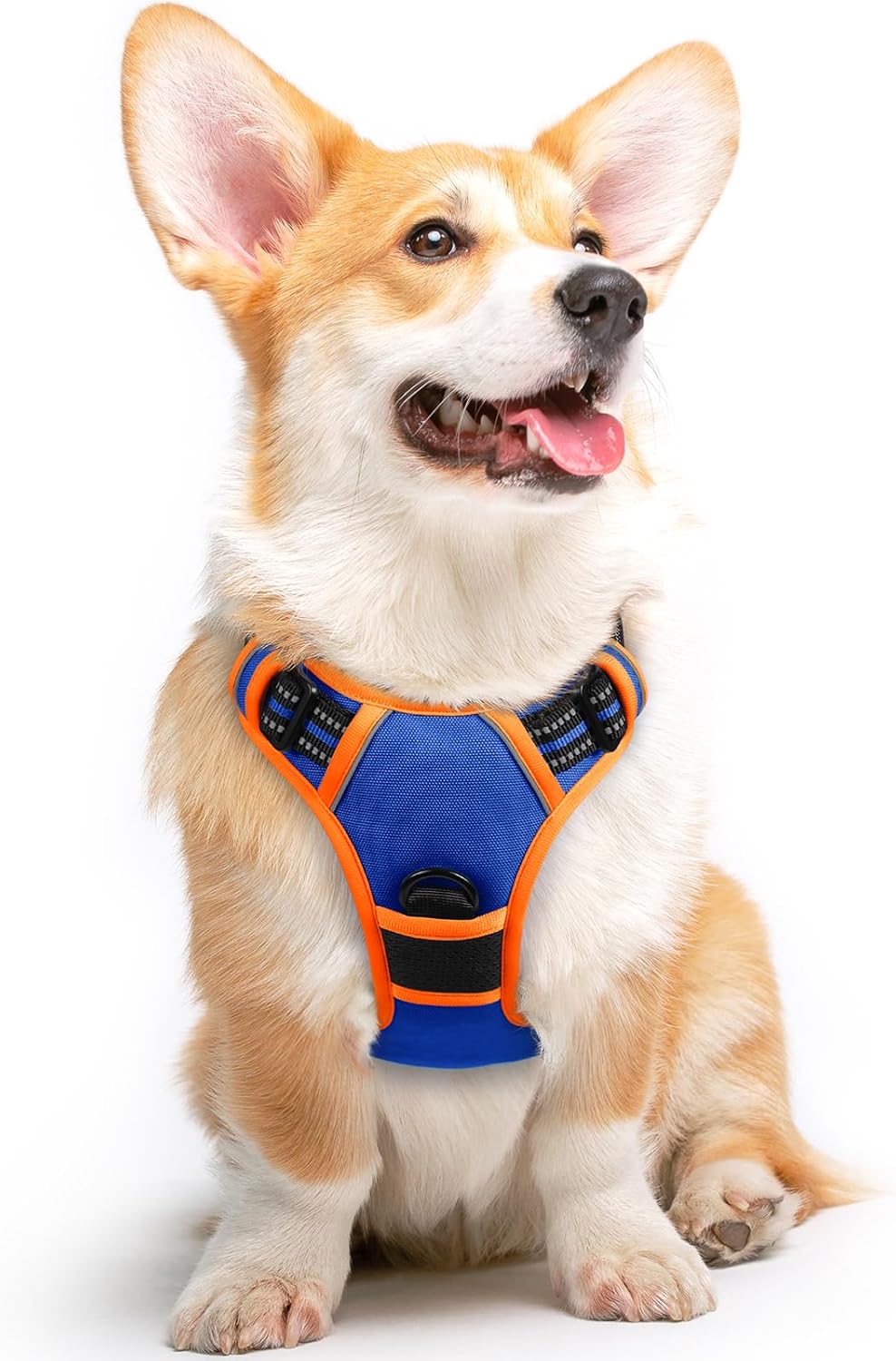 Eagloo Dog Harness for Large Dogs, No Pull Service Vest with Reflective Strips and Control Handle