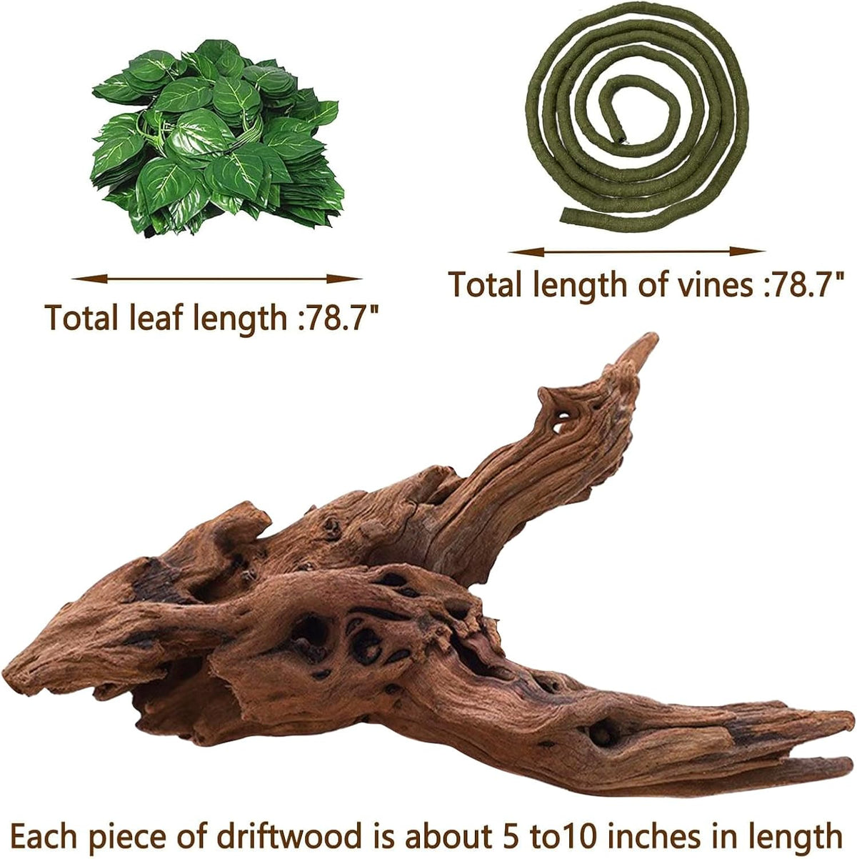 Hamiledyi Reptile Driftwood Decoration Natural Coral Driftwood Branches for Aquarium Reptiles Trunk