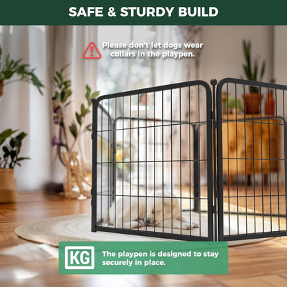 FXW Homeplus Unleashed Indoor Dog Playpen - Stress-Free and Safe Play, Heavy Duty 24 Inch 16 Wire