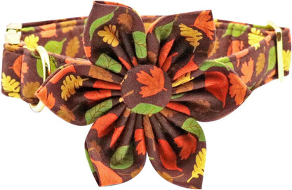 Unique style paws Fall Dog Collar with Bow, Puppy Collar Pet Gift Adjustable Dog Collar Soft and