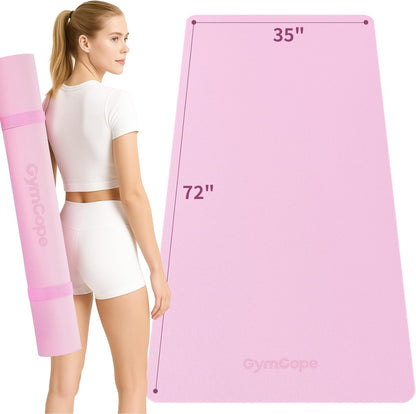 Extra Large Yoga Mat - 72"x35", 72"x48", 78"x57" - Wide TPE Exercise Mat for Home, Stretching