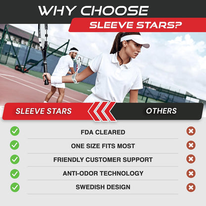 Sleeve Stars Tennis Elbow Brace for Women - Adjustable Tennis Elbow Strap, Golfers Elbow Brace for