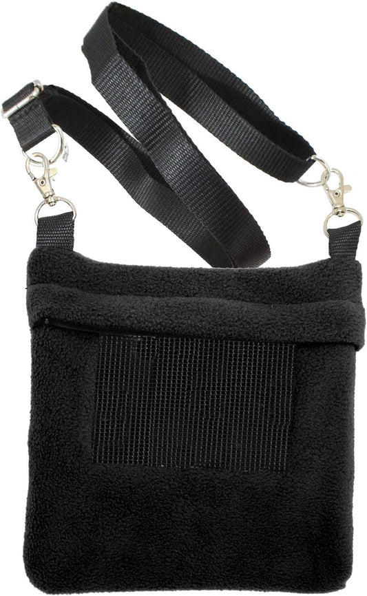 Exotic Nutrition Economy Carry Bonding Pouch (Black) - for Sugar Gliders, Squirrels, Marmosets