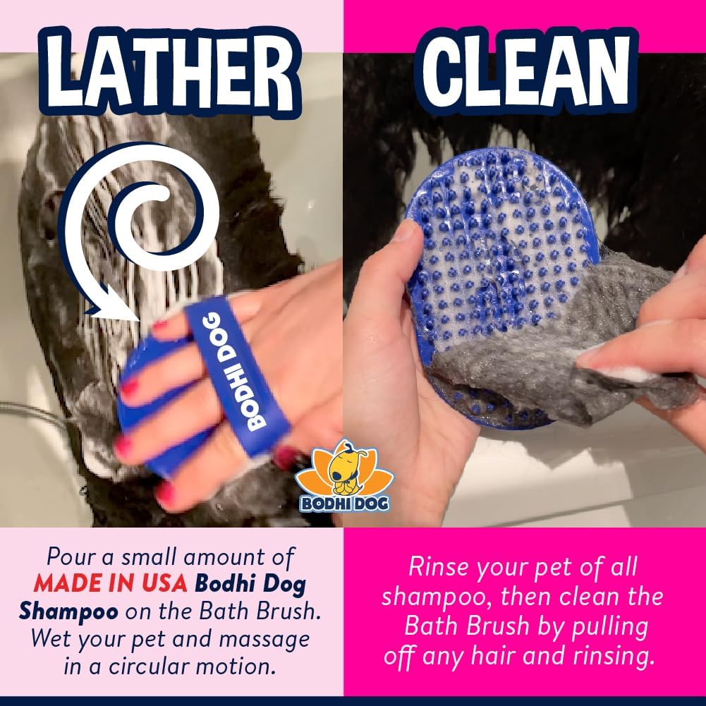 Bodhi Dog Shampoo Brush - Pet Grooming & Bath Supplies for Cats and Dog Bath Brush for Long & Short