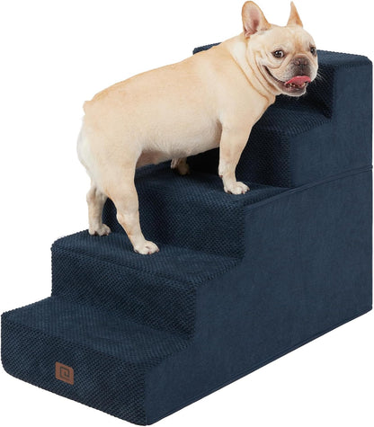 EHEYCIGA Dog Stairs for High Bed 22.5" H, 5-Step Dog Steps for Bed, Pet Steps for Small Dogs and