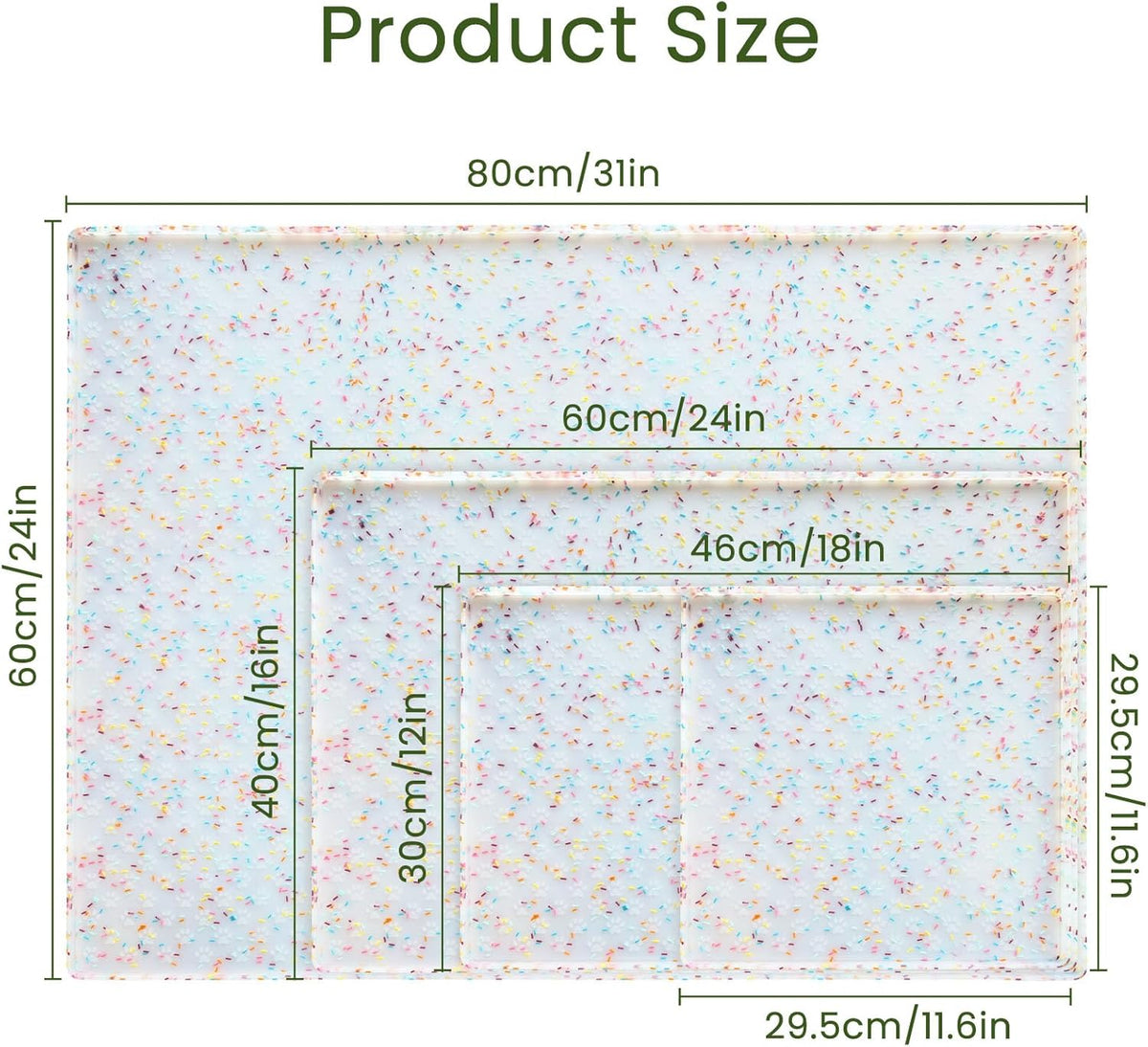 Ptlom Dog Food Mat Anti-Slip Dog Bowl Mats for Food and Water, Waterproof Pet Placemat Prevents