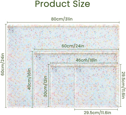 Ptlom Dog Food Mat Anti-Slip Dog Bowl Mats for Food and Water, Waterproof Pet Placemat Prevents