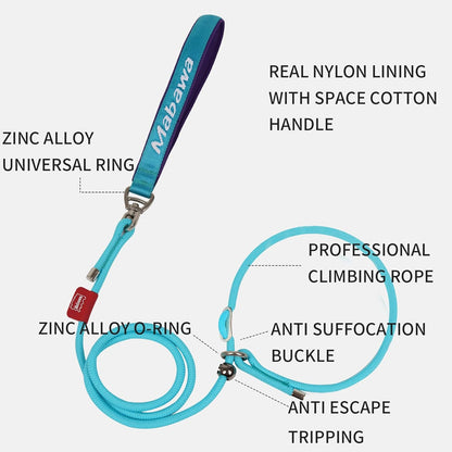 Dog Anti-Slip Leash 5FT with Metal Stopper - Durable No-Pull Training Lead for Small, Medium &