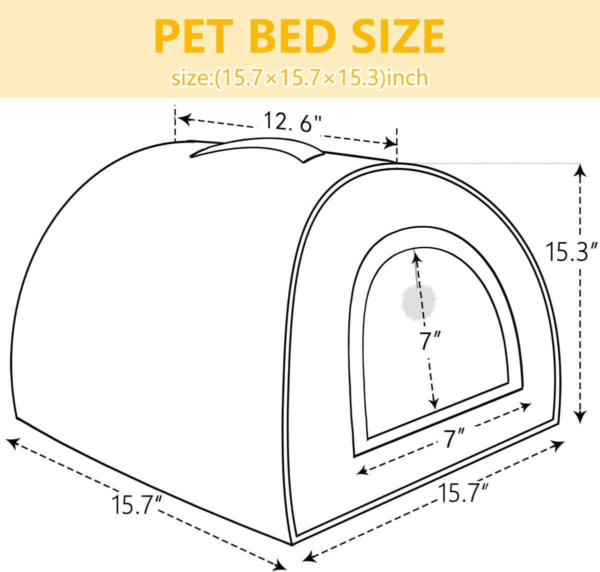 Cat Bed for Indoor Cats，Foldable cat cave，Anti-Slip & Water-Resistant Bottom，cat Houses for Indoor