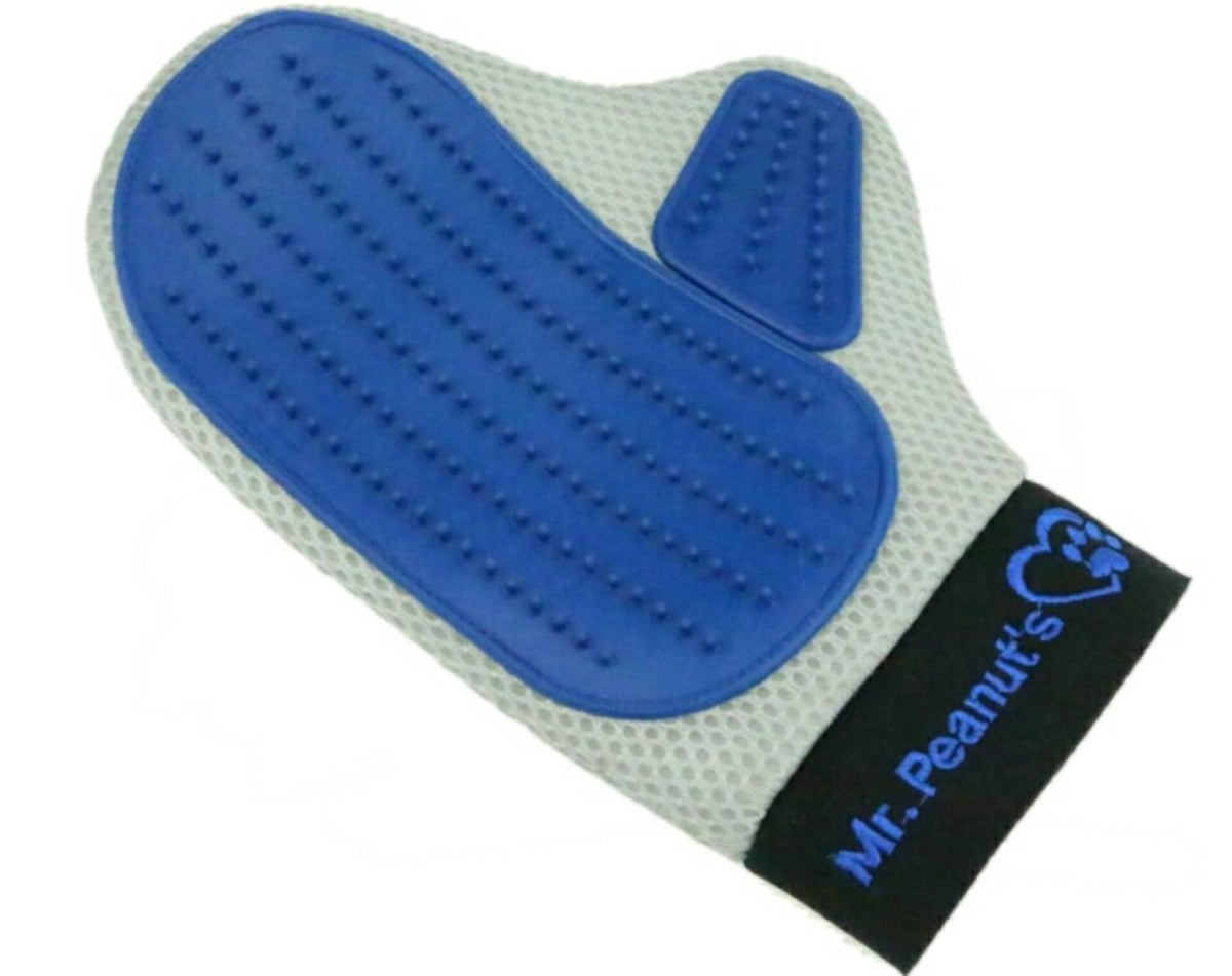 Mr. Peanut’s Pet Grooming Glove – Deshedding Hair Removal Mitt with Gentle Silicone Tips
