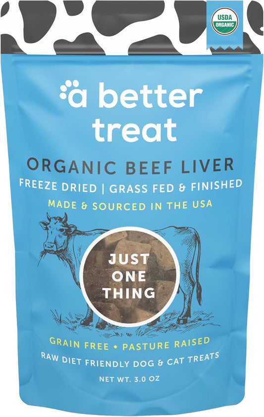 A Better Treat – Organic, Freeze Dried, Single Ingredient, 100% Grass Fed and Finished Beef Liver