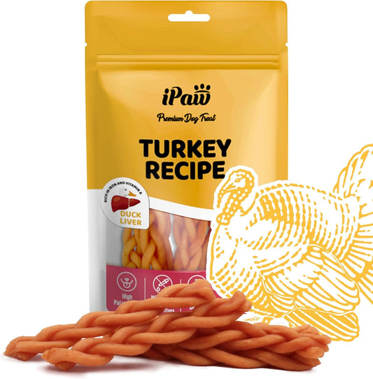 iPaw Turkey Dog Treats, All Natural Human Grade Dog Treat, Suitable for Training chew, US Sourced