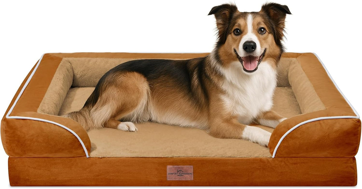 Comfort Expression Large Dog Beds Waterproof Orthopedic Foam Dog Sofa Beds Comfy Pet Bed with