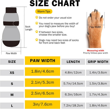 SCENEREAL Dog Socks to Prevent Licking Paws for Hardwood Floors Anti Slip, Dog Grippy Socks Shoes